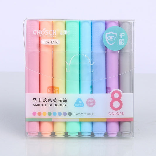 Macaron Series  Fluorescent Pen Highlighter (8Pcs/set)