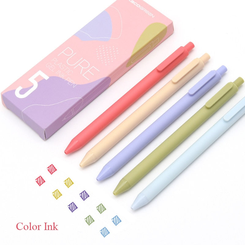 Vintage Retractable Gel Pen Set with Colored Ink- 3 sets to choose from!